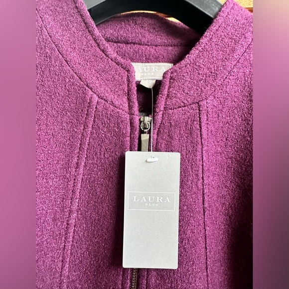 Laura Plus Size 18 Purple Viscose/Wool Jacket - Picture 4 of 11